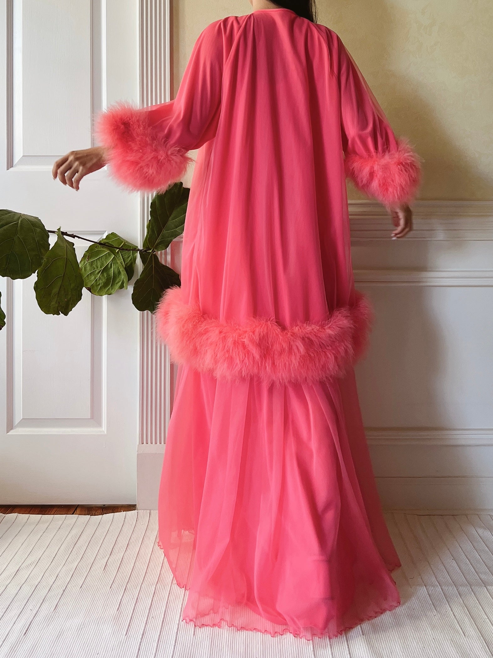 1960s Nylon Feather 2-Piece Set - OSFM