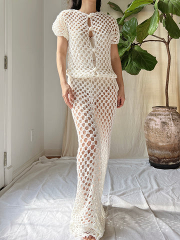 Vintage Crochet Dress - S-M