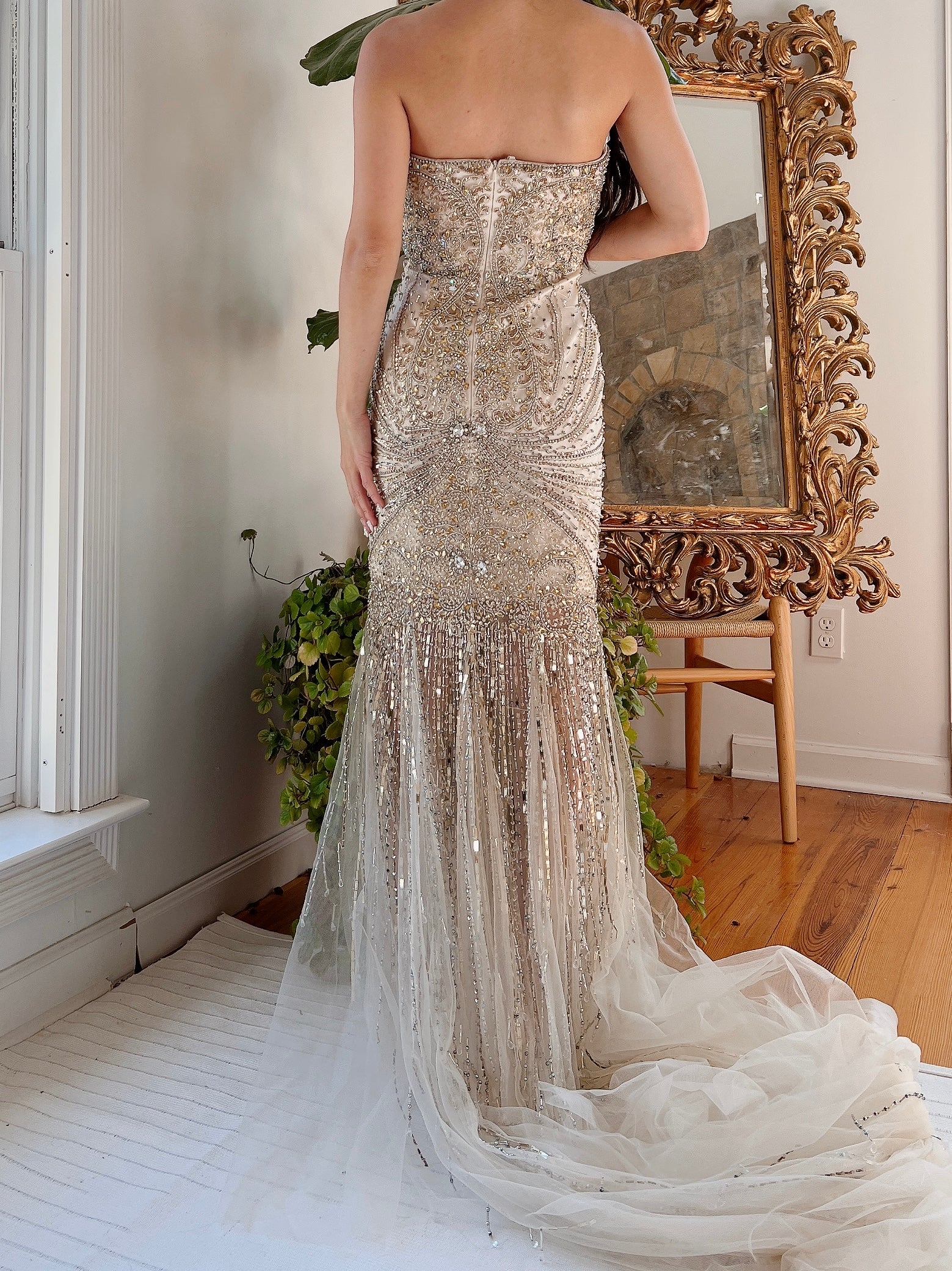 Terani Couture Beaded Tulle Dress - M