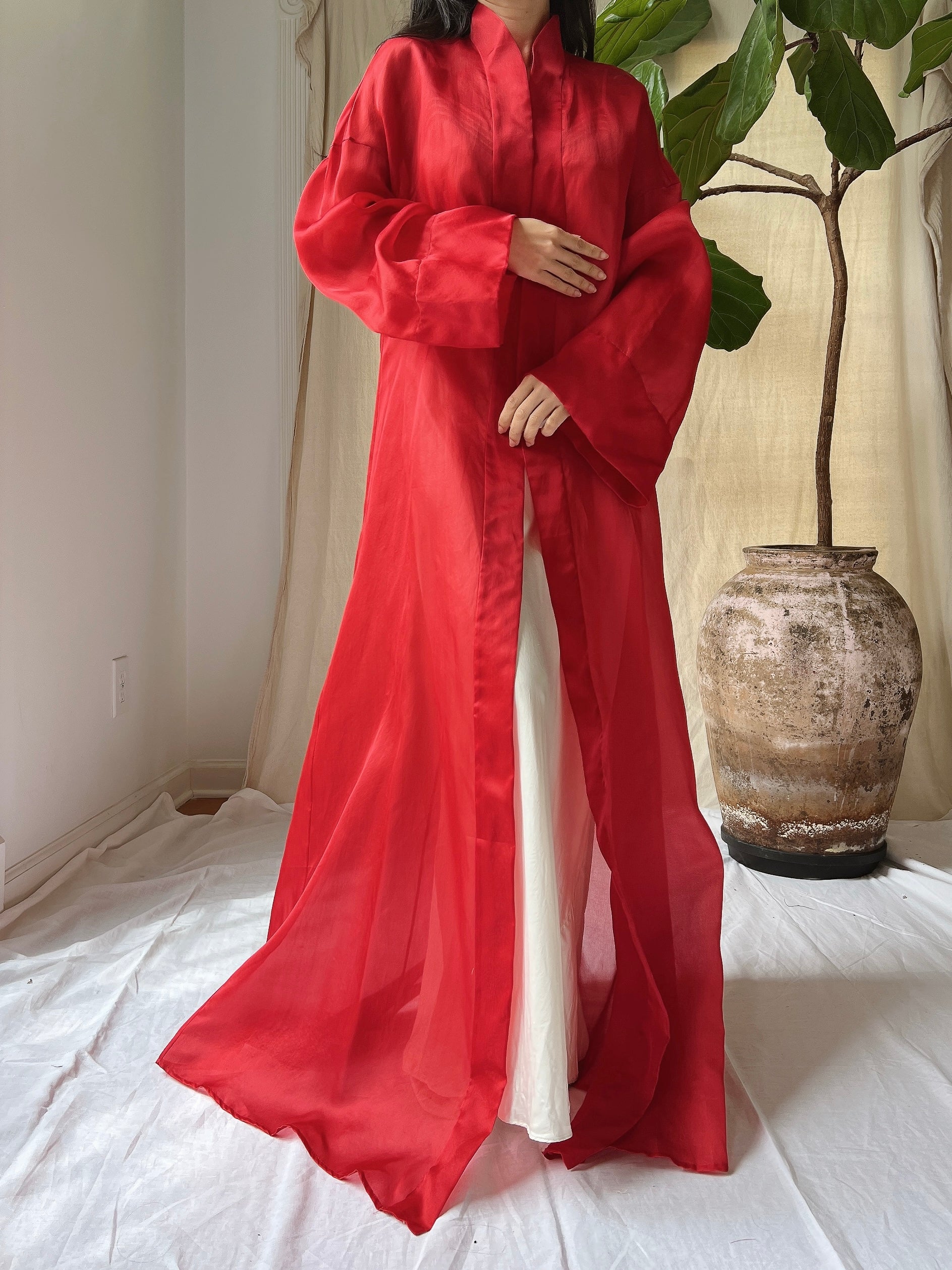 Vintage Silk Organza Duster - M/L