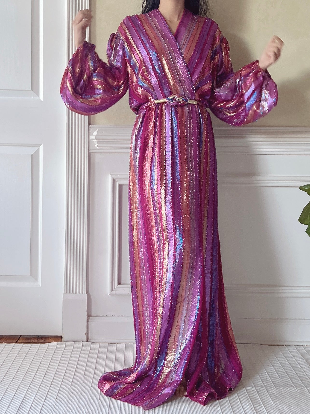 Vintage Victor Costa Lurex Gown - M/L