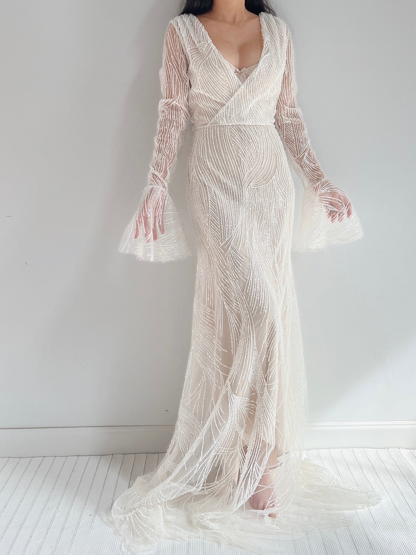 GOSSAMER Heavily Beaded Gown - S/M