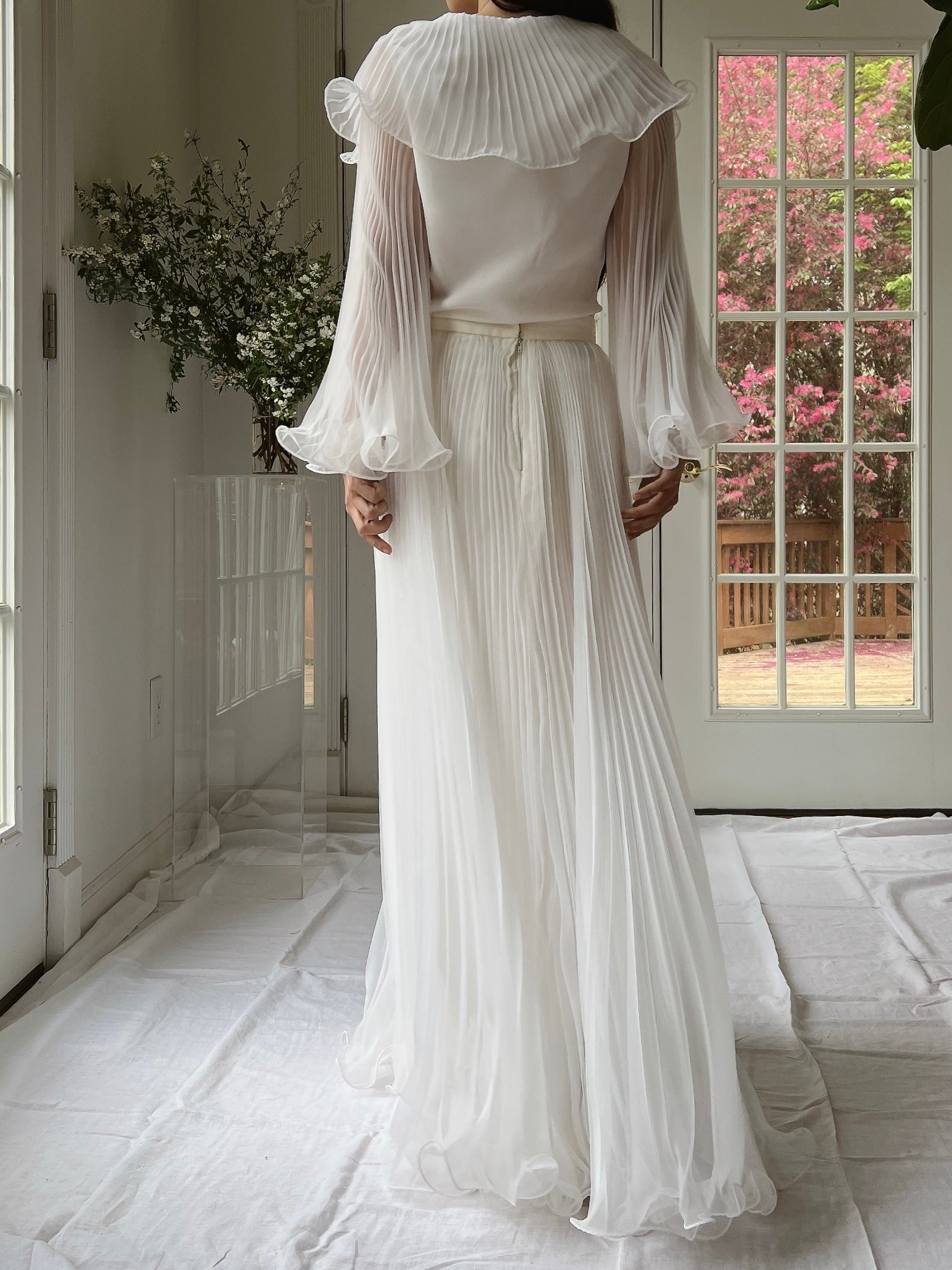 1970s 2-Piece Pleated Set - XS/S