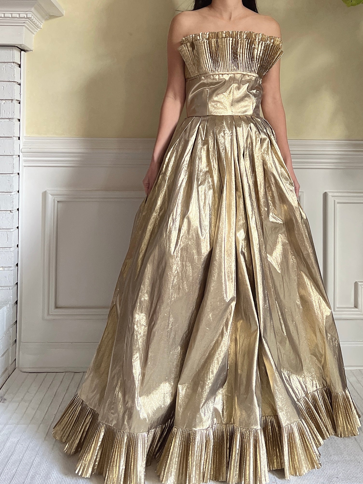 Vintage Victor Costa Gold Lurex Gown - XS/2