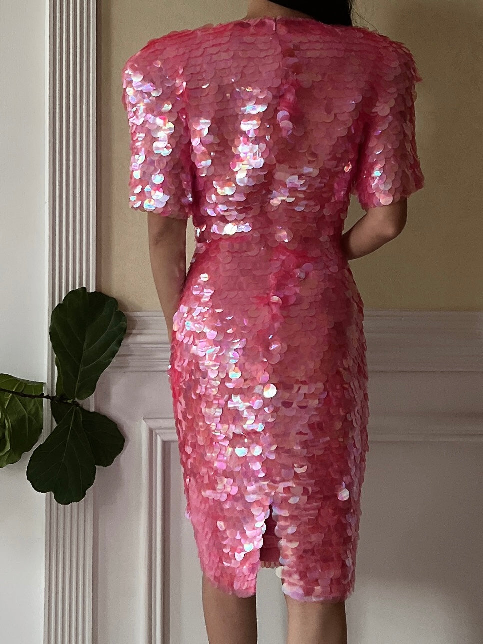 Vintage Paillettes Sequins Dress - S