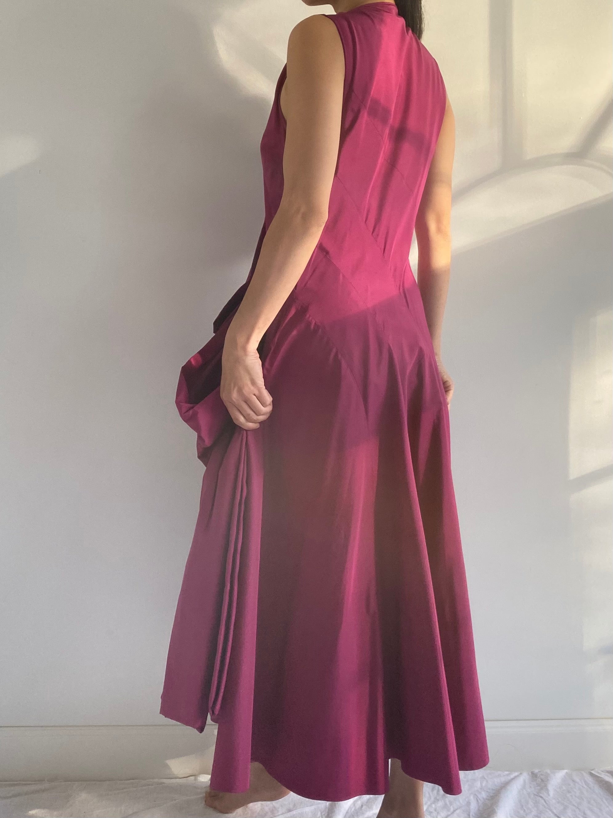 Y2K Marc Jacobs Grape Draped Dress - S 2/4