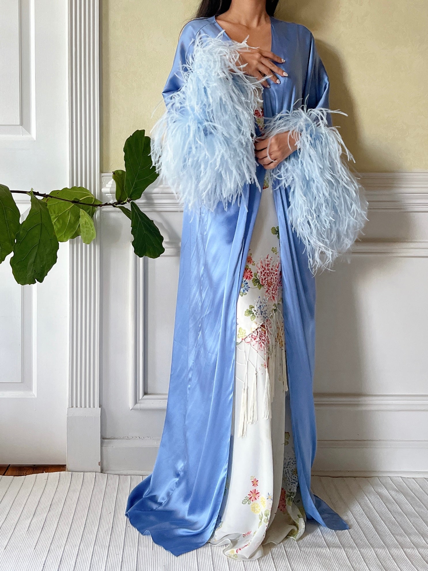 Silk Feather Robe /Duster - OSFM