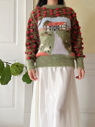 Vintage Mohair Scenic Sweater