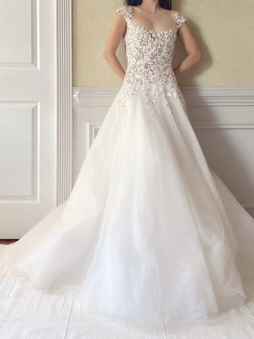 Reem Acra Illusion Tulle Gown - M/6/8