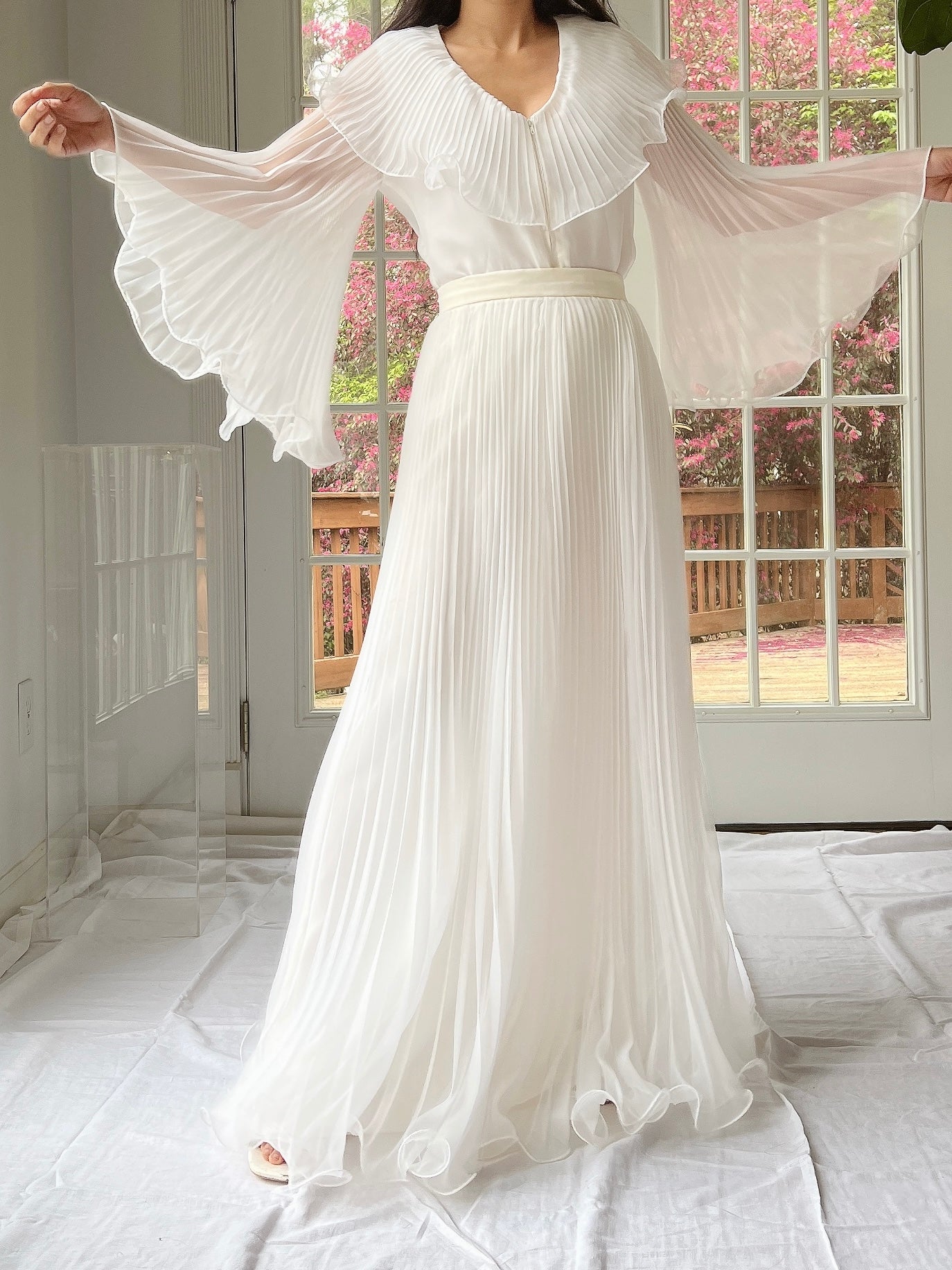 1970s 2-Piece Pleated Set - XS/S