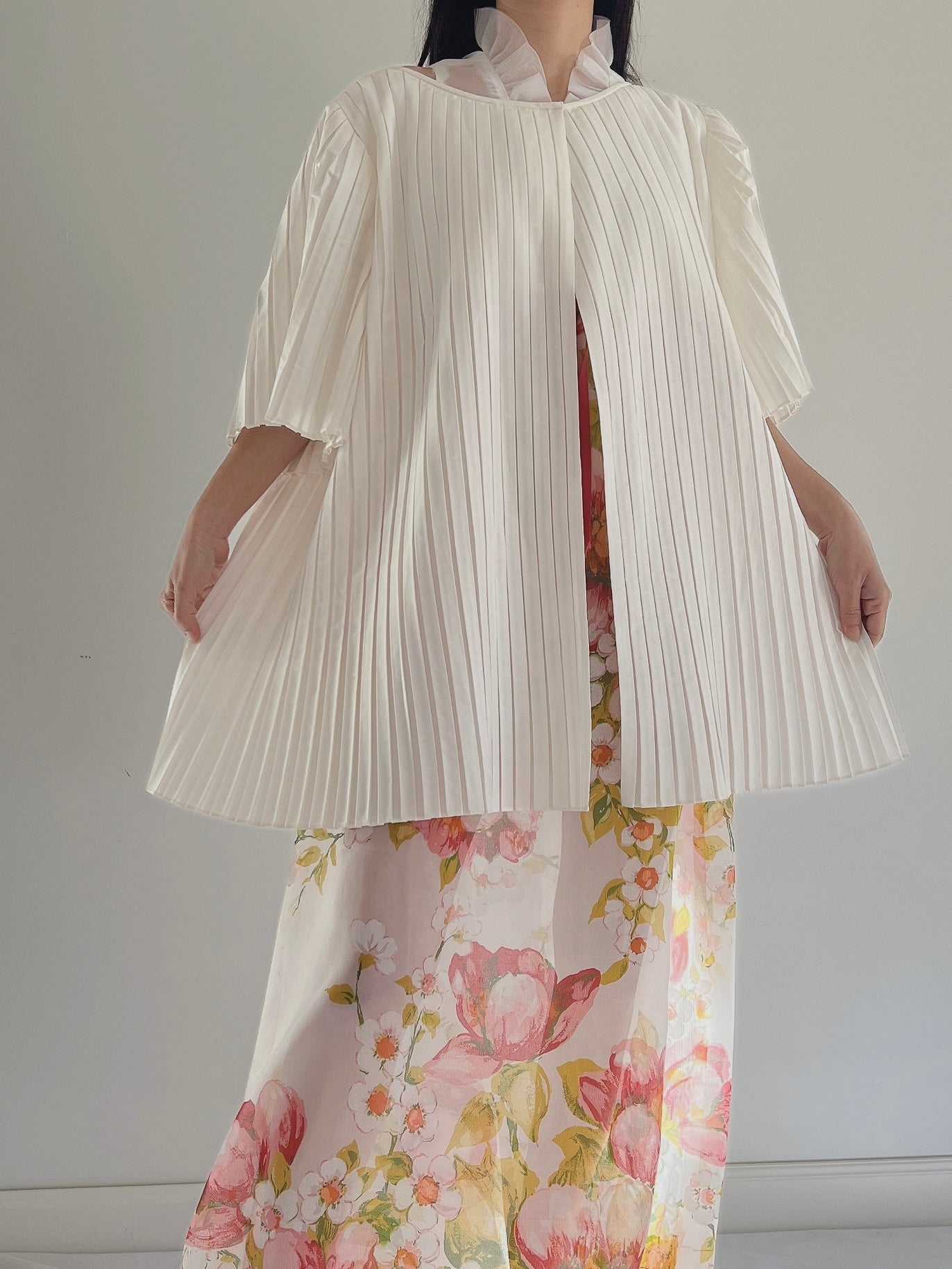 Vintage Pleated Duster - OSFM