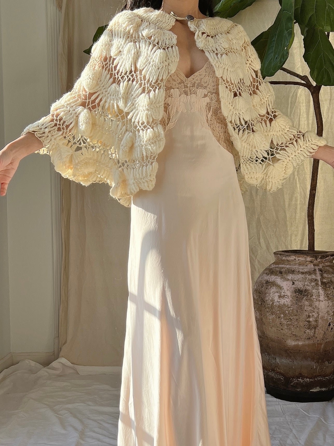 Vintage Crochet Capelet - OSFM