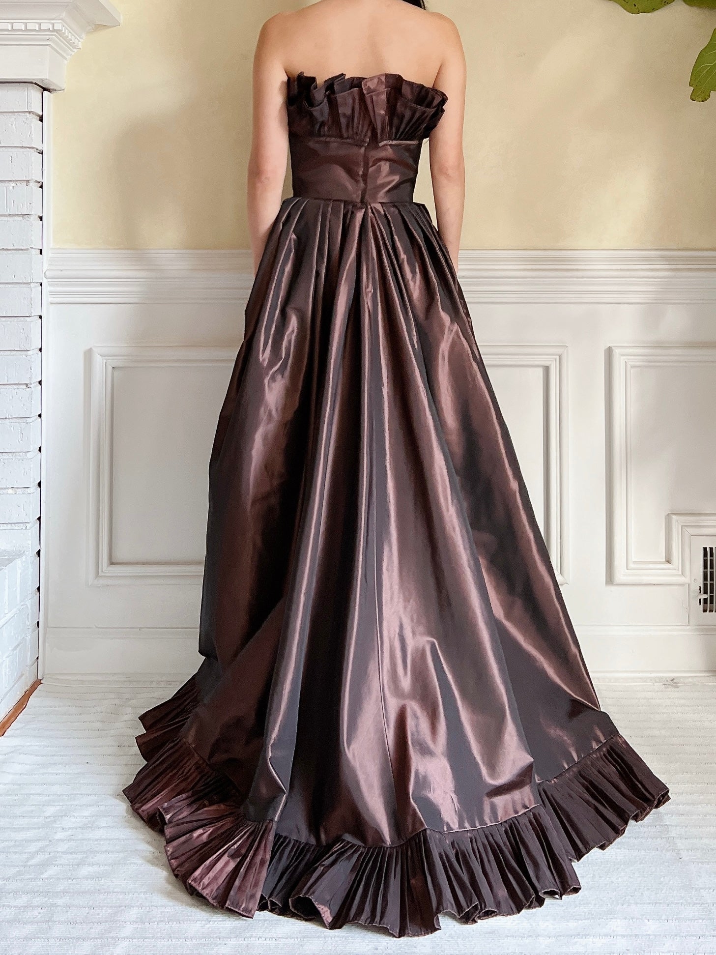 Vintage Victor Costa Pleated Bust Gown - XS/S