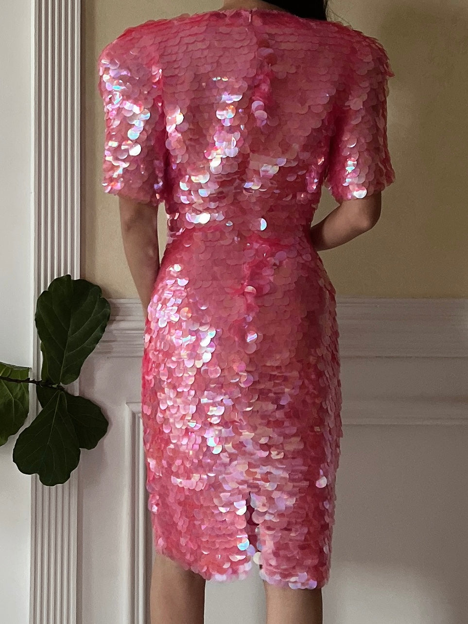 Vintage Paillettes Sequins Dress - S