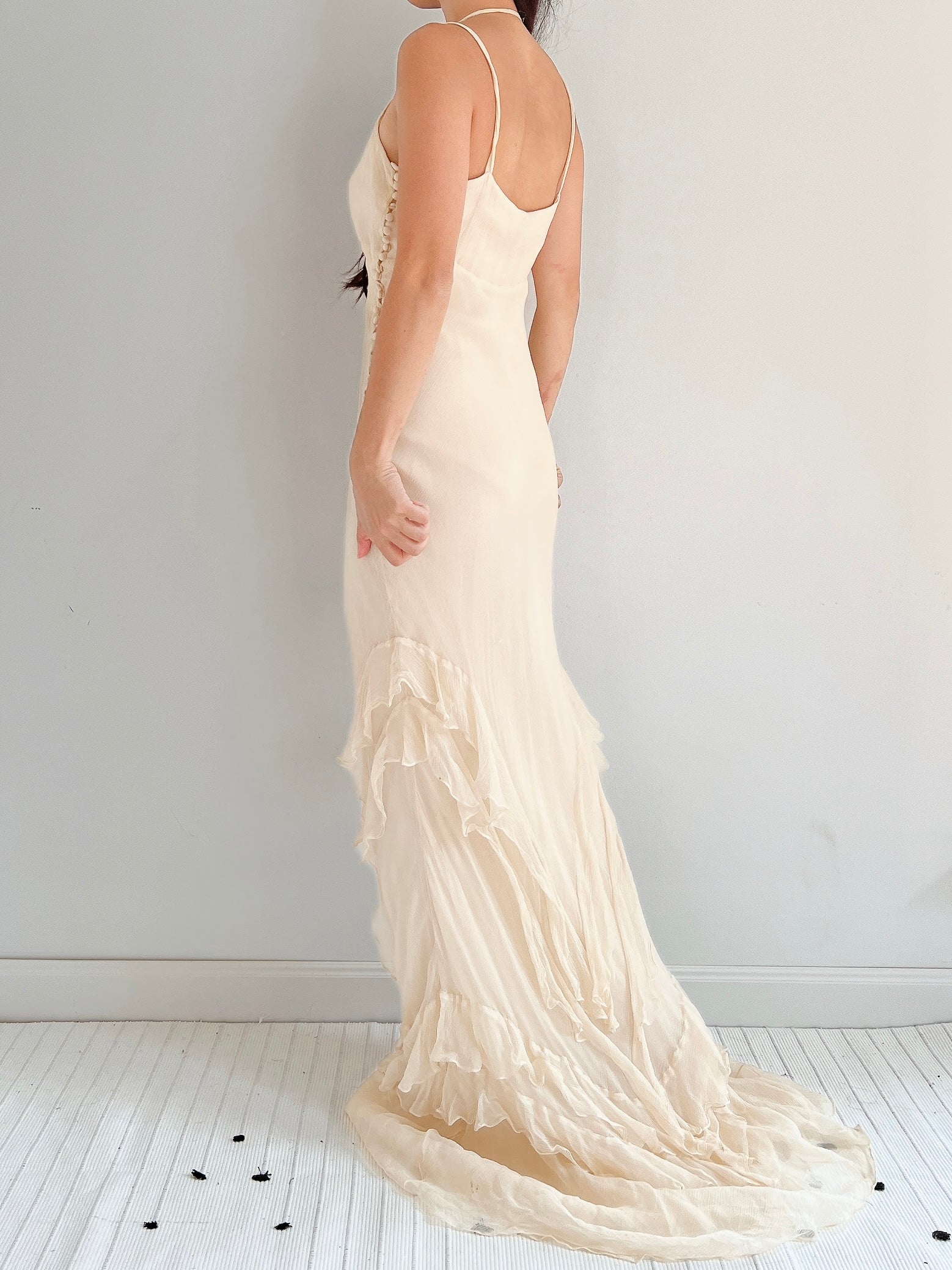 J. Mendel Silk Bias Cut Dress - S