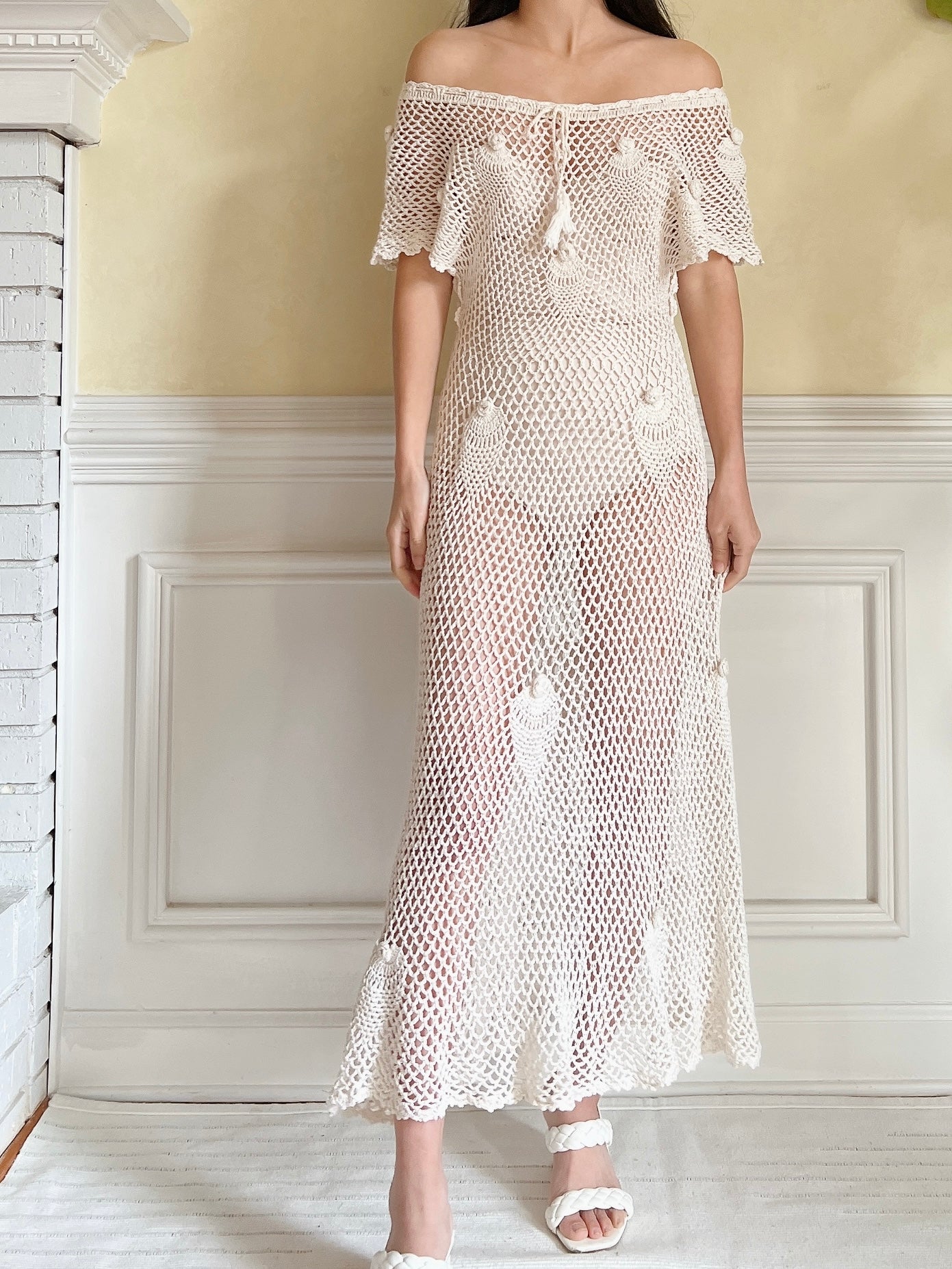 Vintage Crochet Dress - S-M