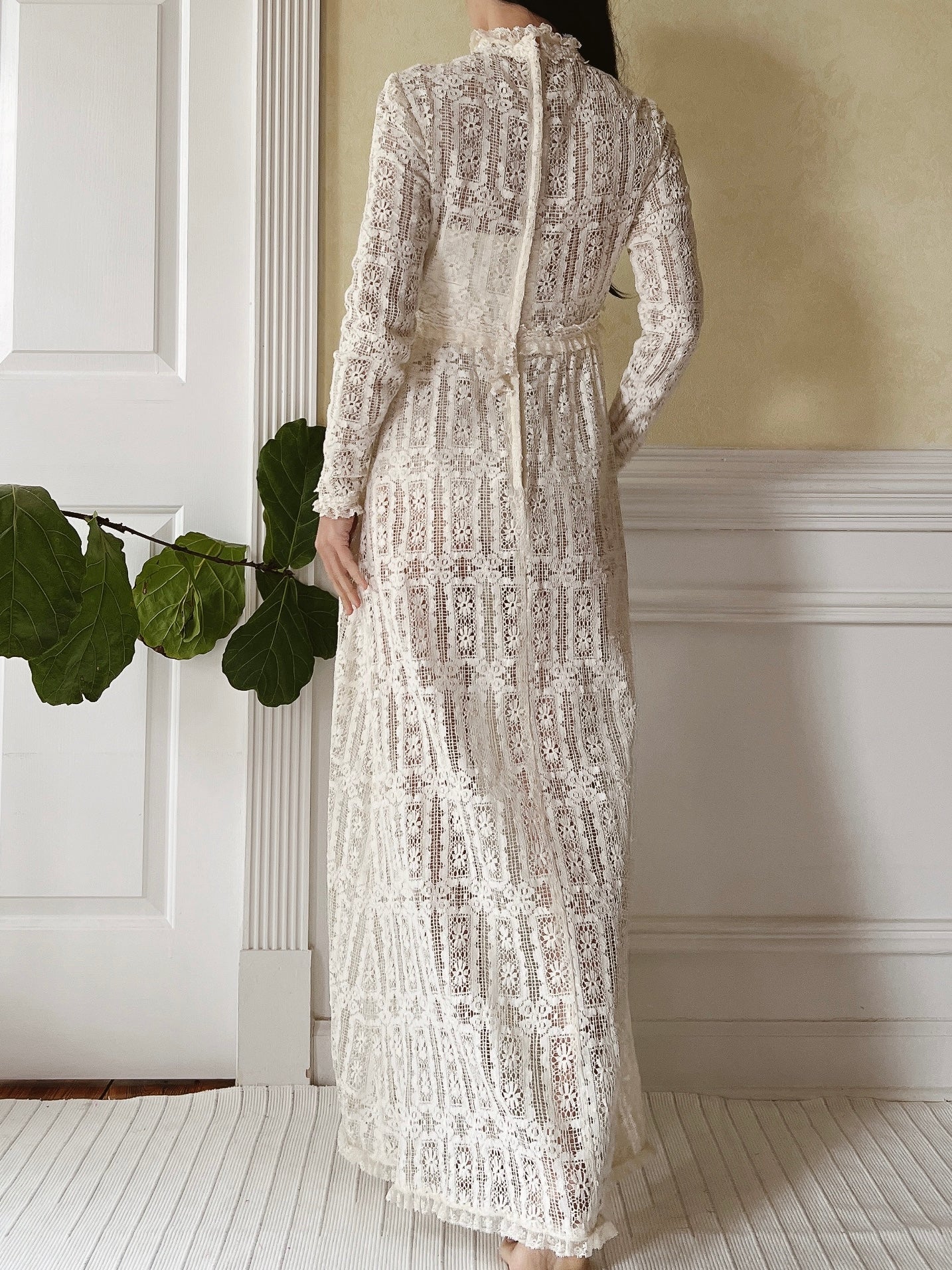 Vintage Crochet Lace Dress - XS
