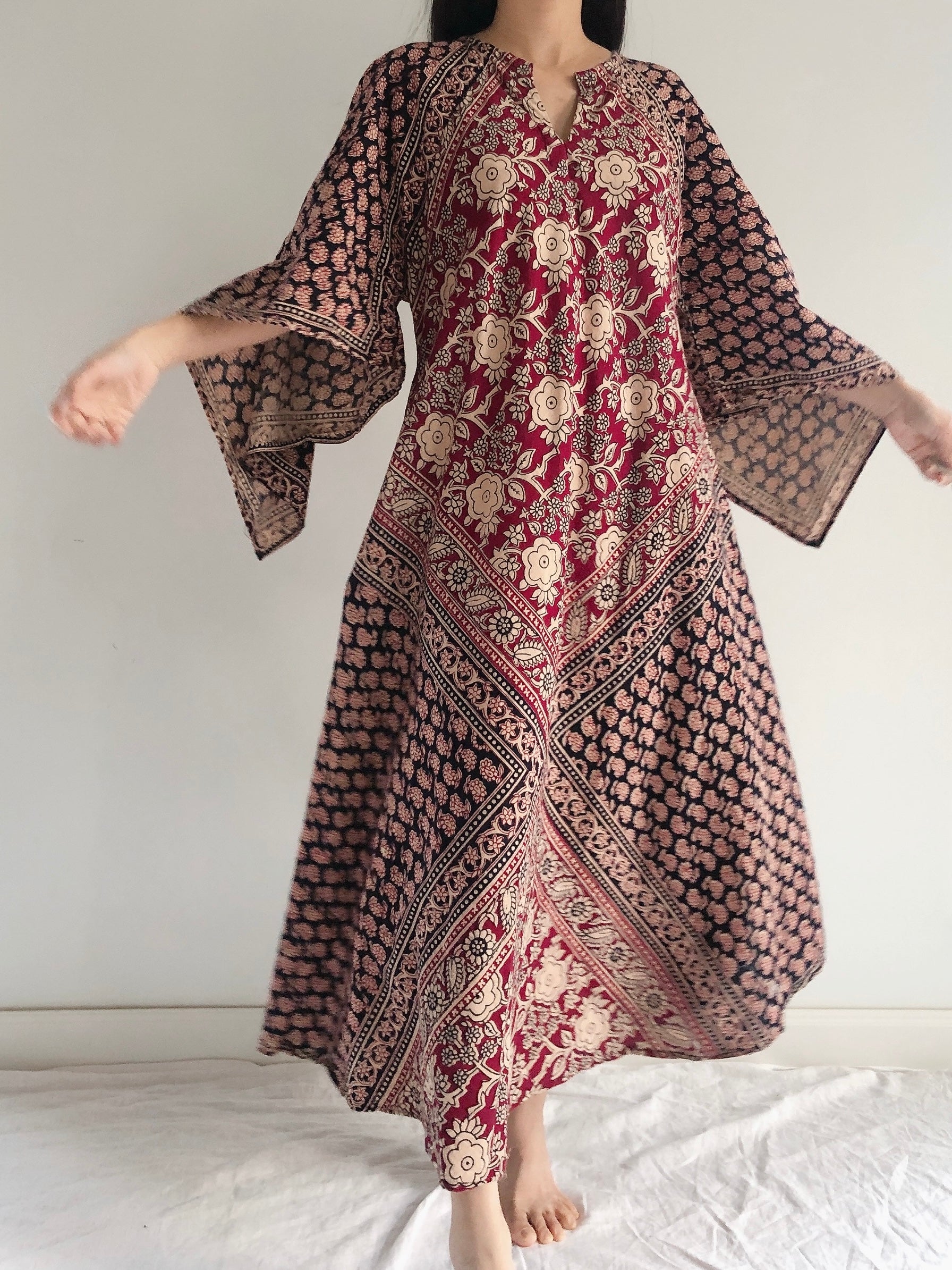 1970s Indian Cotton Dress - OSFM