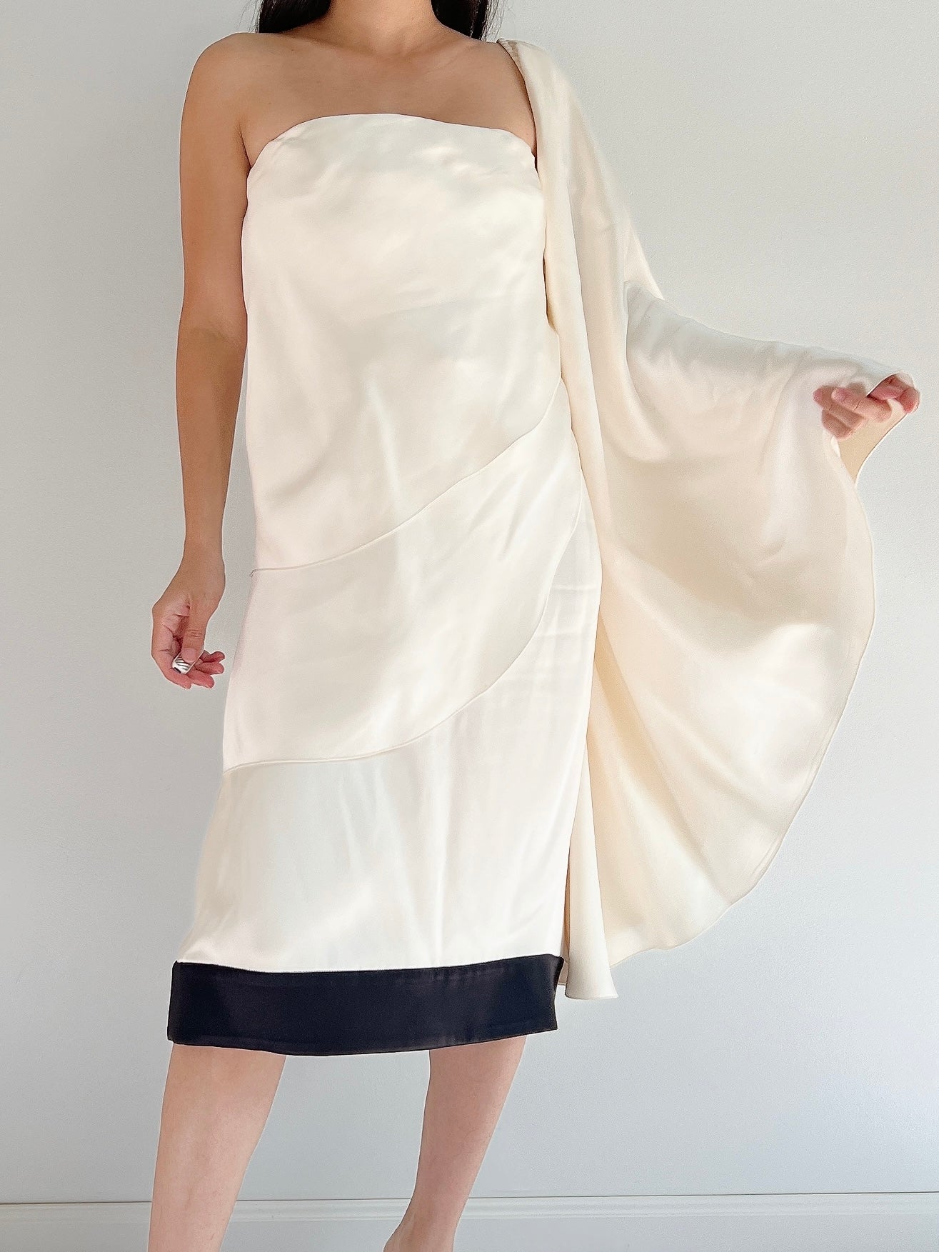 Vintage Giorgio Armani Silk Tiered Dress - L/45