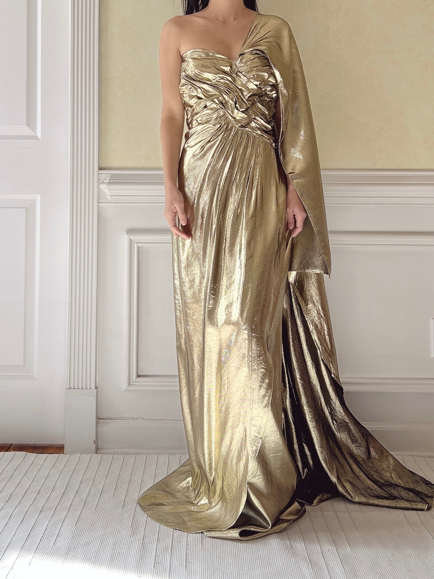 Vintage Victor Costa Lurex Gown - M/L