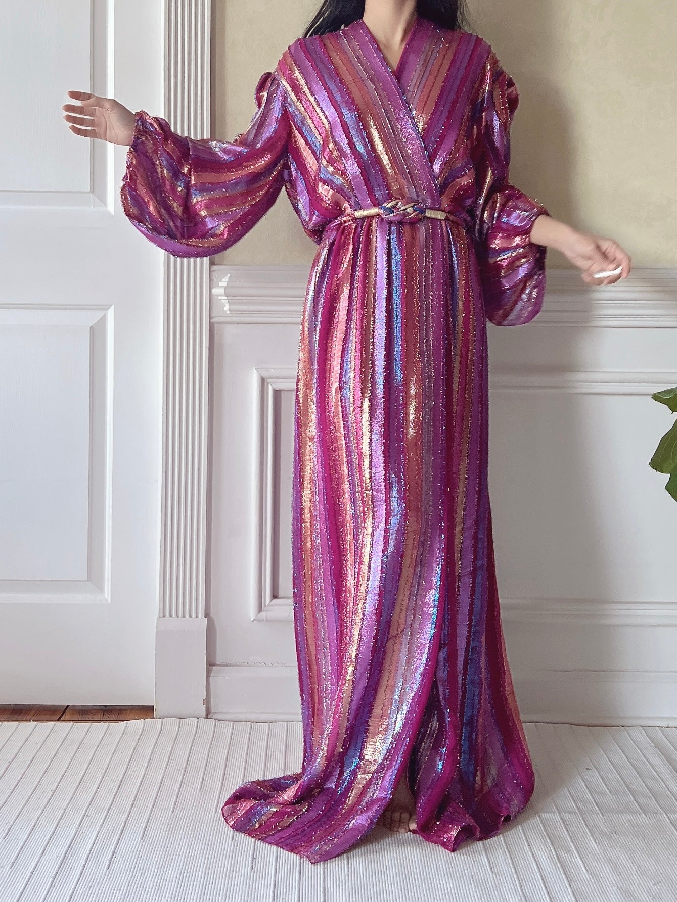 Vintage Victor Costa Lurex Gown - M/L