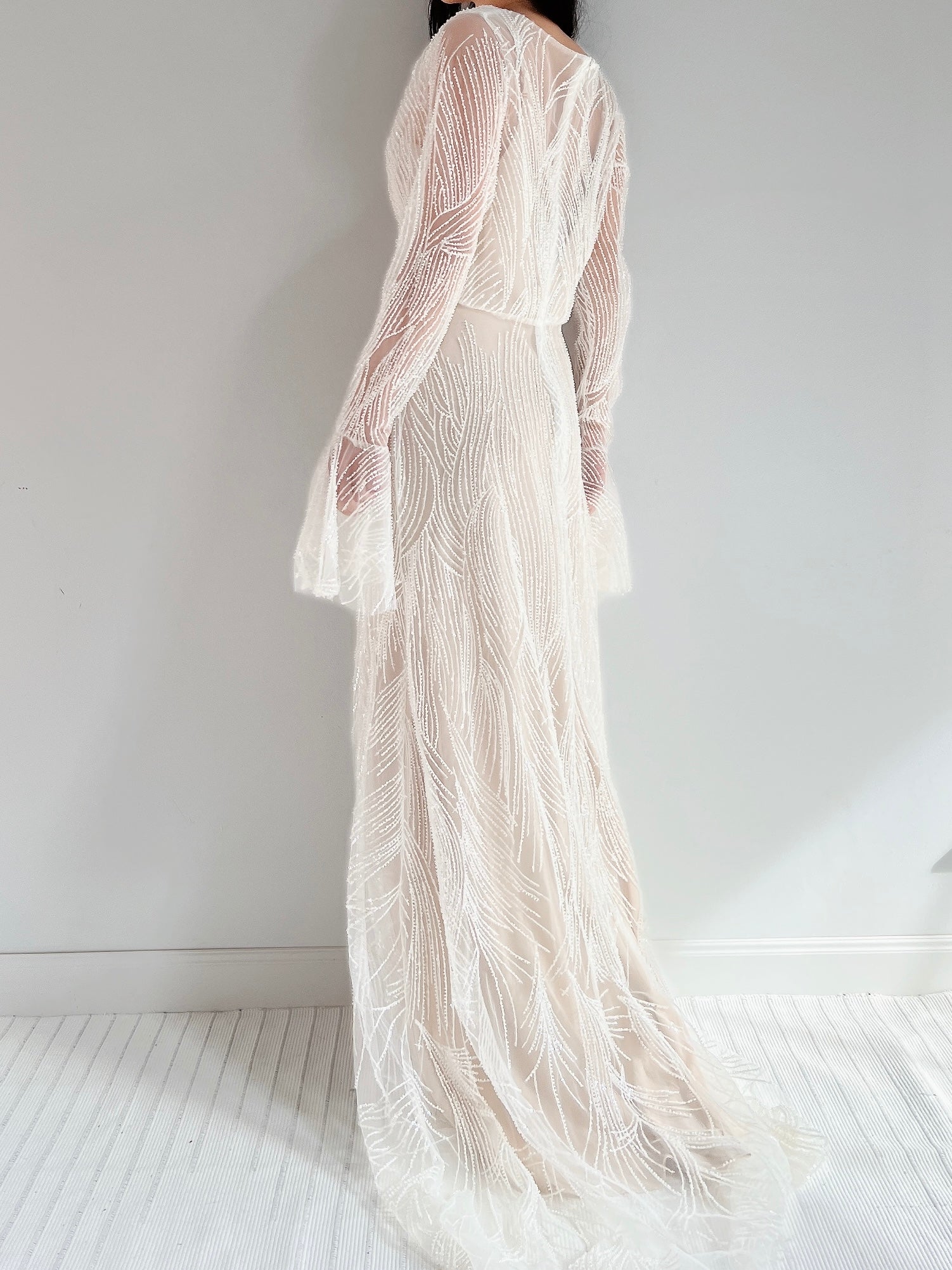 GOSSAMER Heavily Beaded Gown - S/M