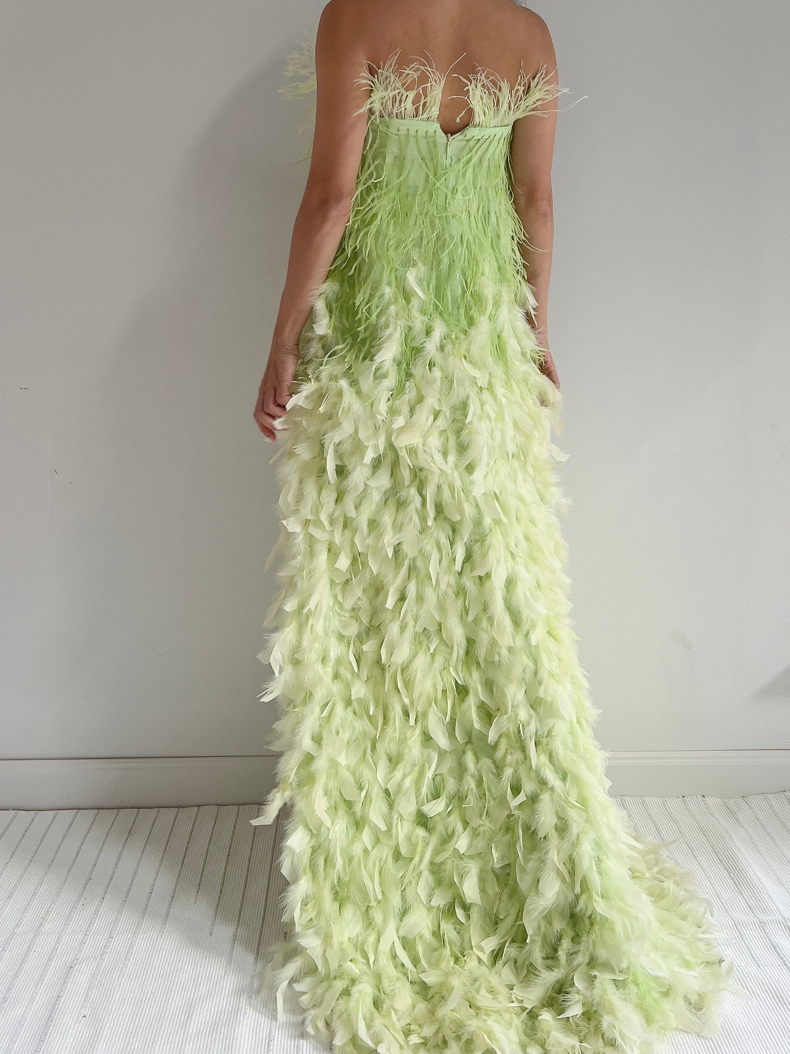 Y2K Feather Hi-Low Dress/Skirt - XS/S