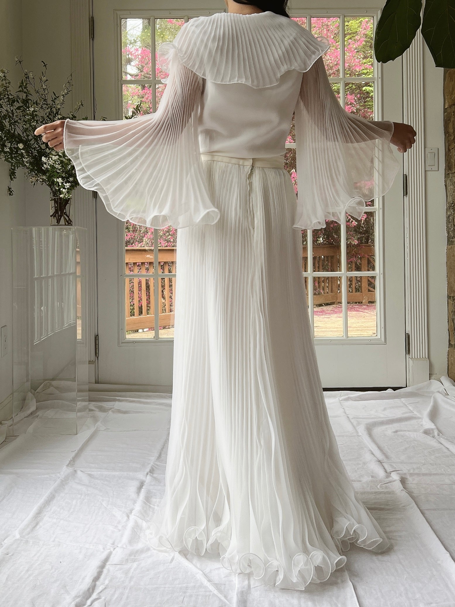 1970s 2-Piece Pleated Set - XS/S
