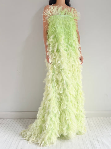 Y2K Feather Hi-Low Dress/Skirt - XS/S