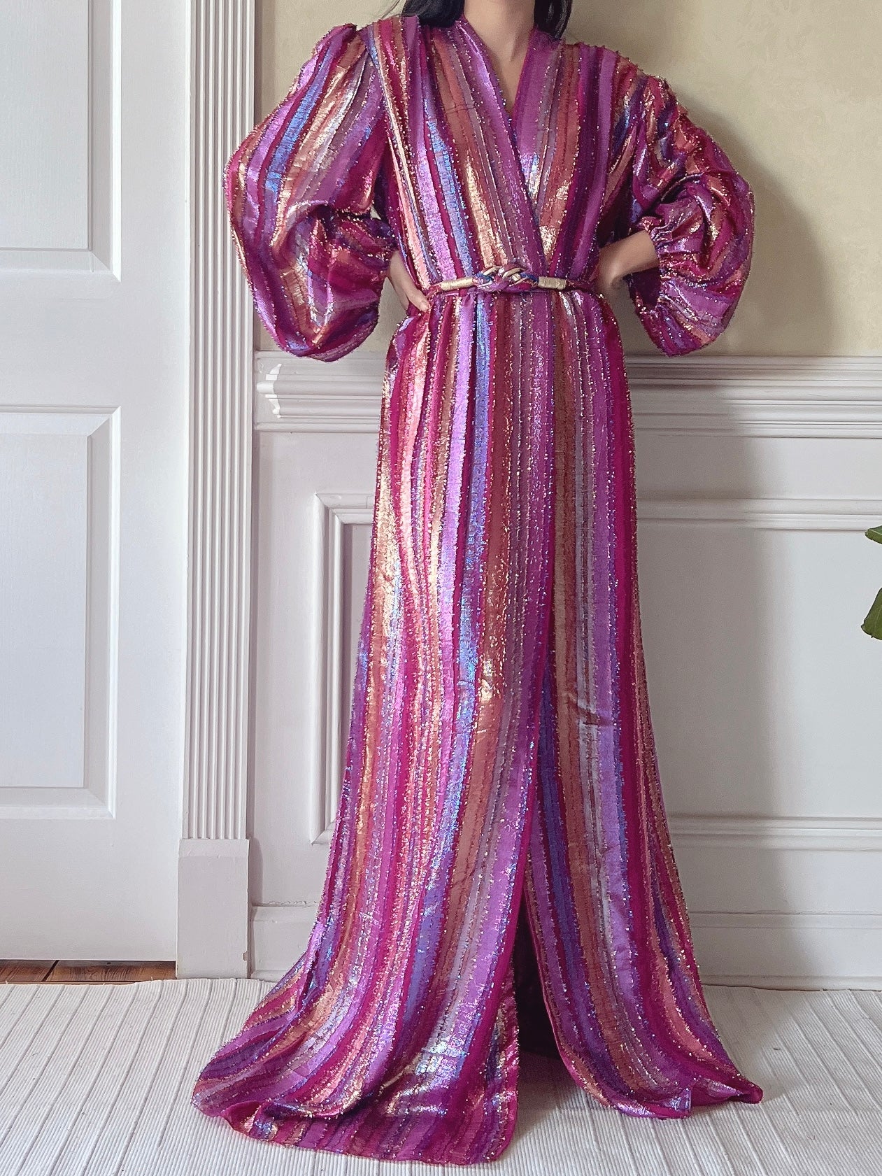 Vintage Victor Costa Lurex Gown - M/L