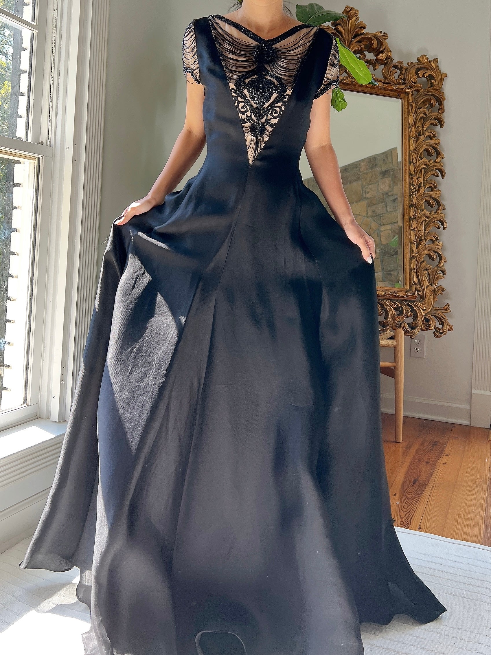 Vintage Angel Sanchez Silk Organza Gown - S/M