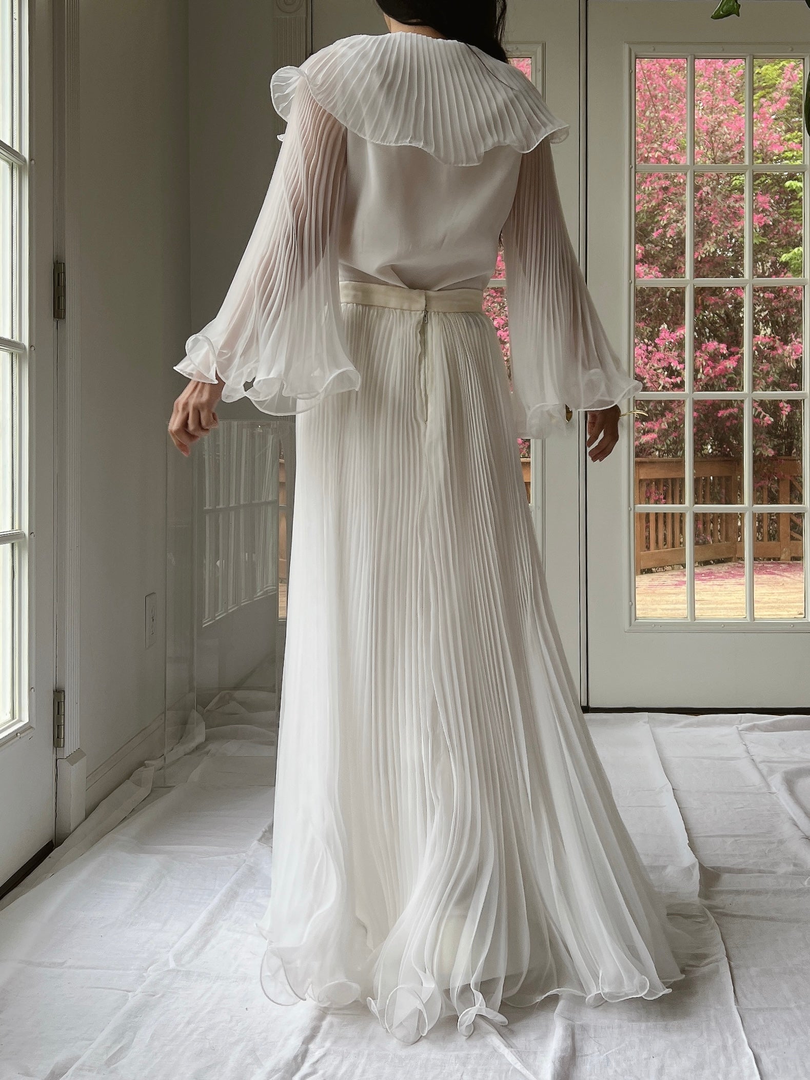 1970s 2-Piece Pleated Set - XS/S