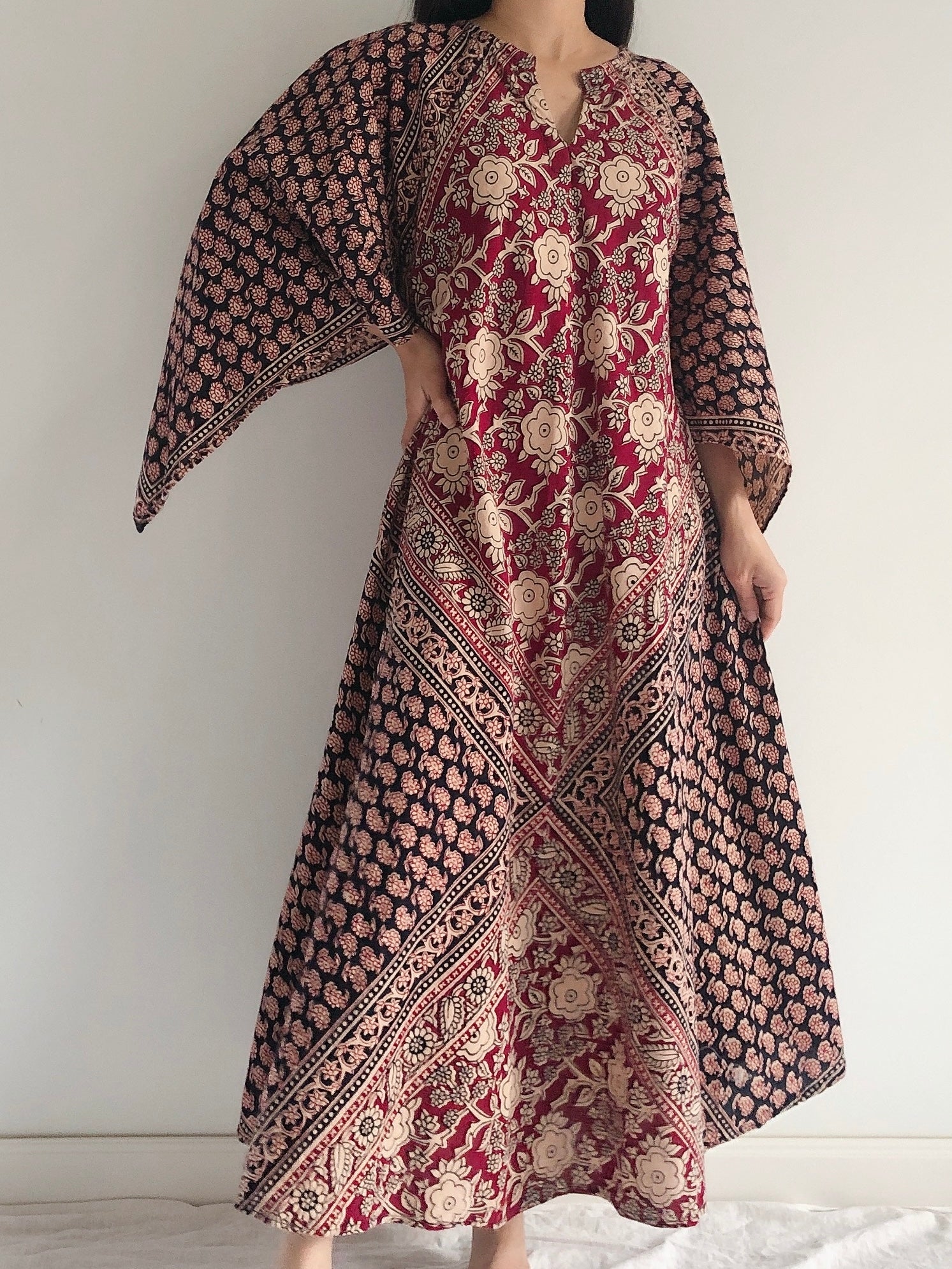 1970s Indian Cotton Dress - OSFM