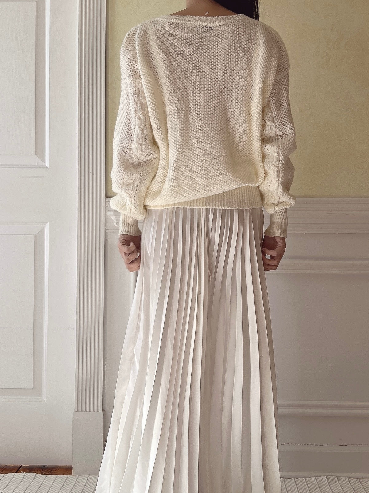 Vintage Acrylic Knit Pullover - S