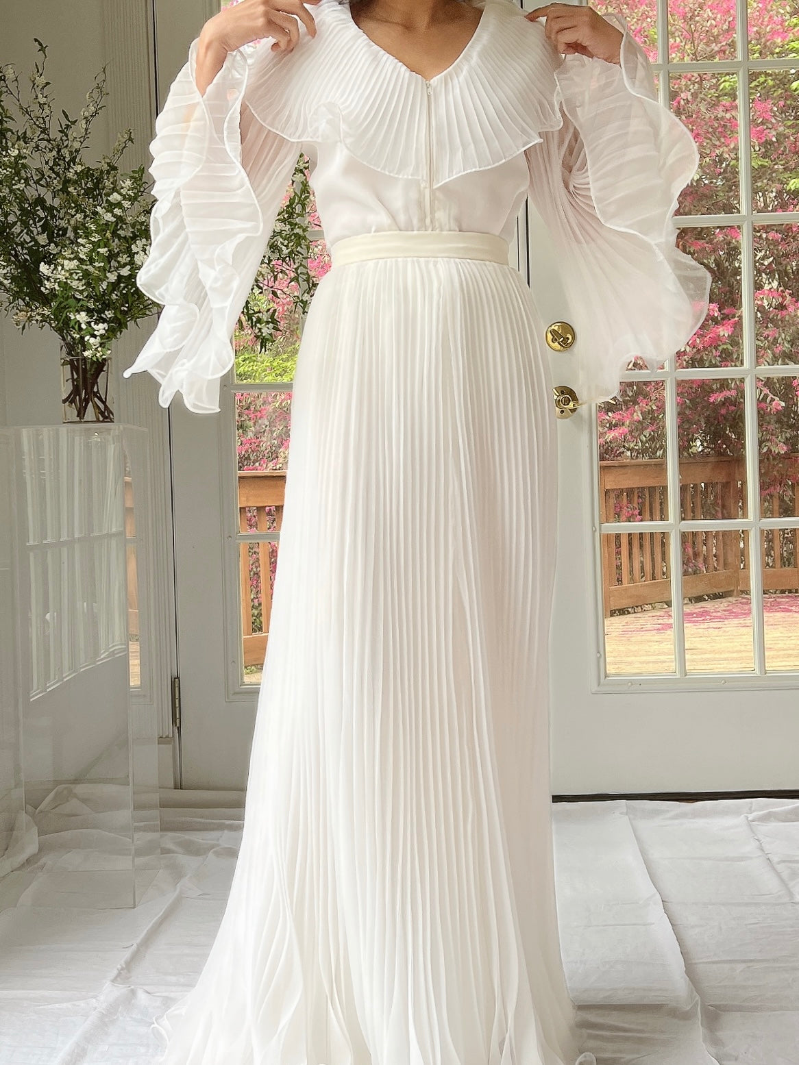 1970s 2-Piece Pleated Set - XS/S