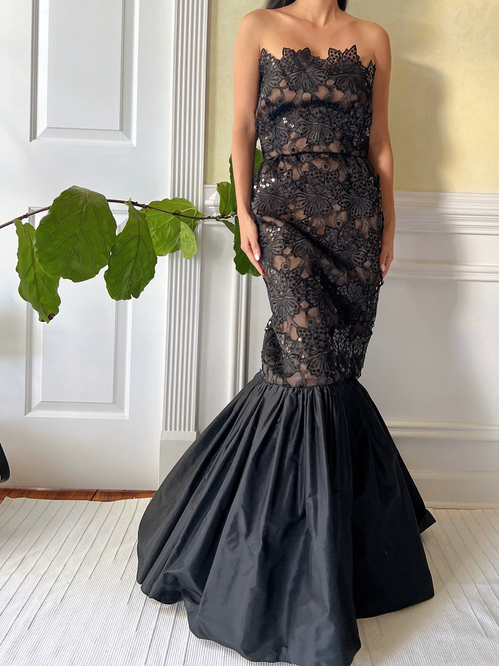 Vintage Strapless Gown - XS