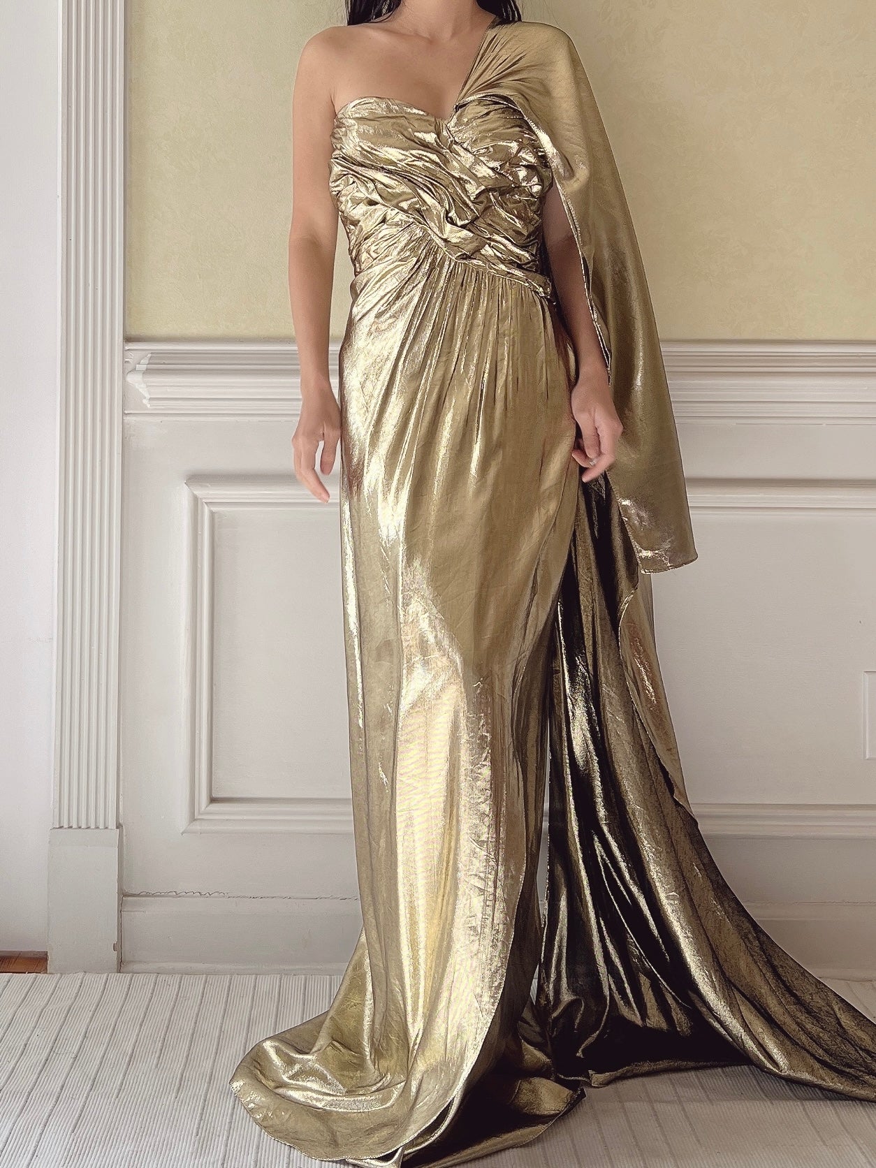 Vintage Victor Costa Lurex Gown - M/L