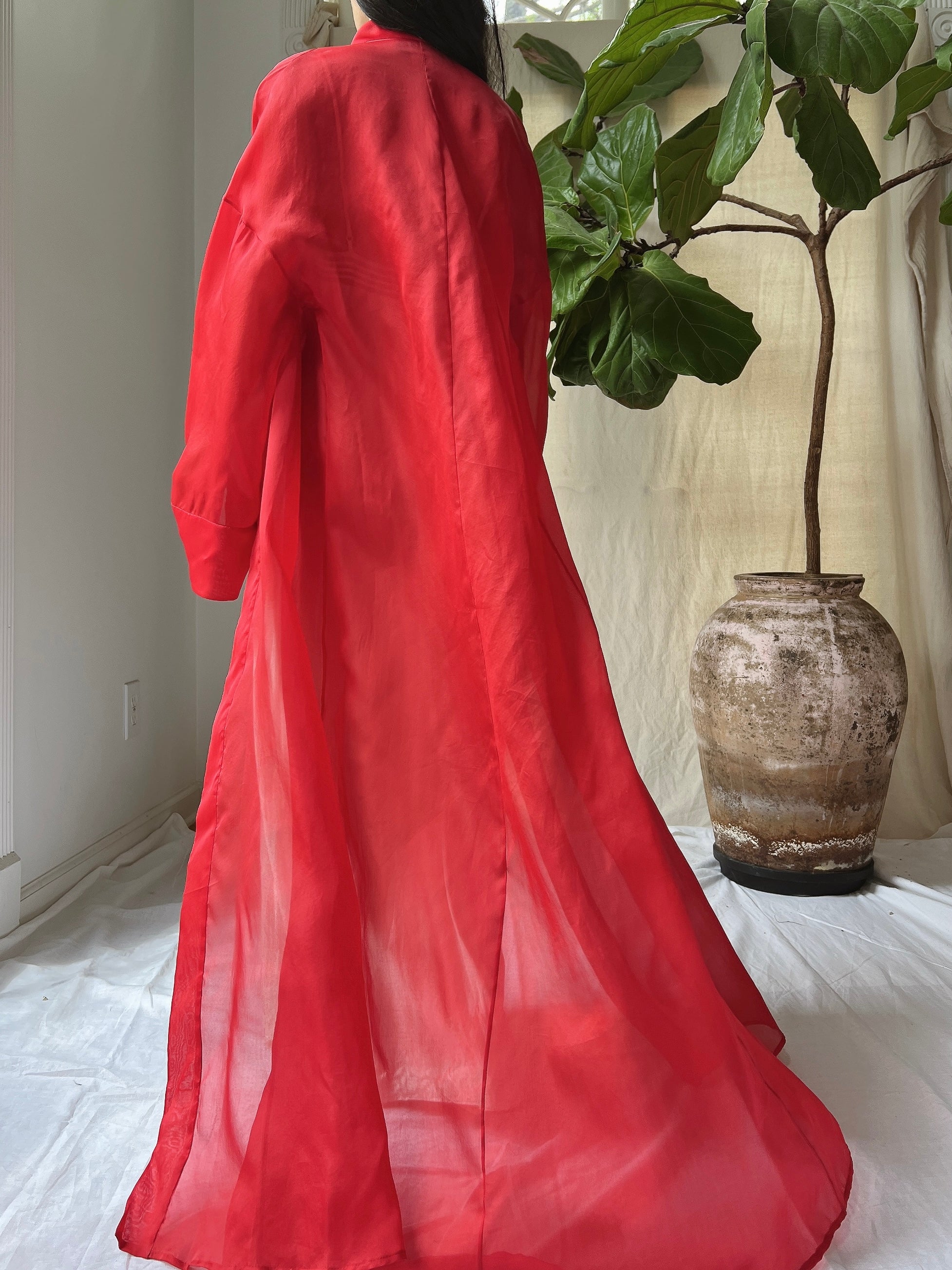 Vintage Silk Organza Duster - M/L