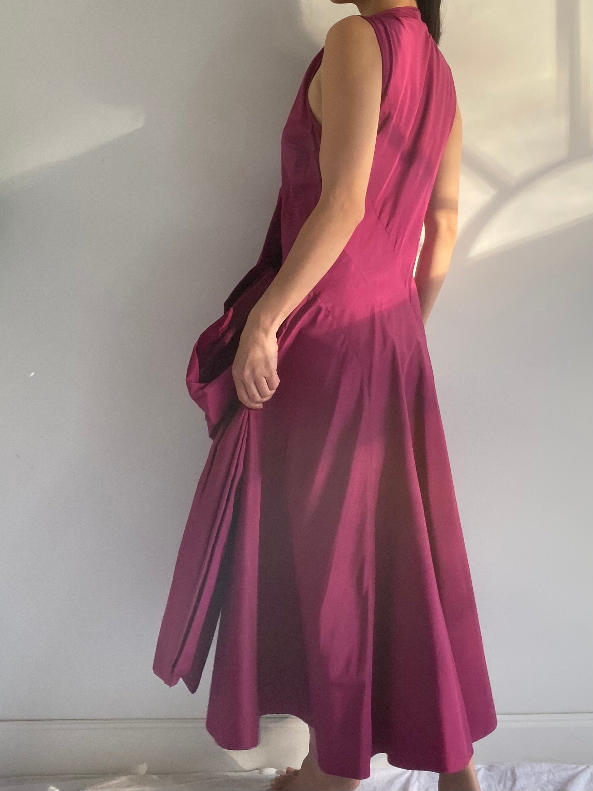 Y2K Marc Jacobs Grape Draped Dress - S 2/4