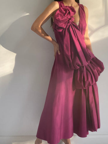 Y2K Marc Jacobs Grape Draped Dress - S 2/4