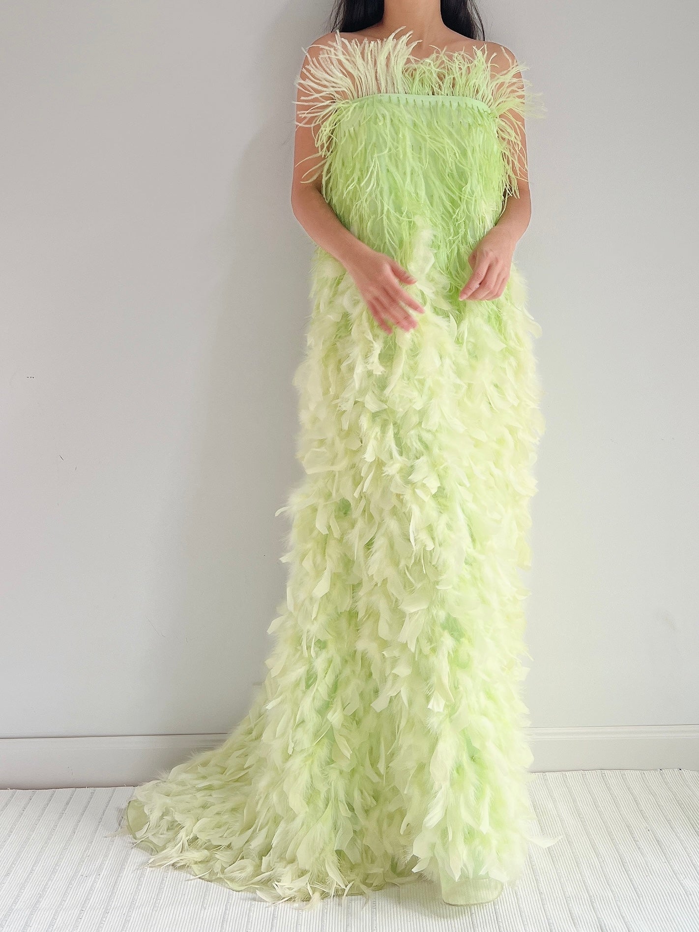 Y2K Feather Hi-Low Dress/Skirt - XS/S
