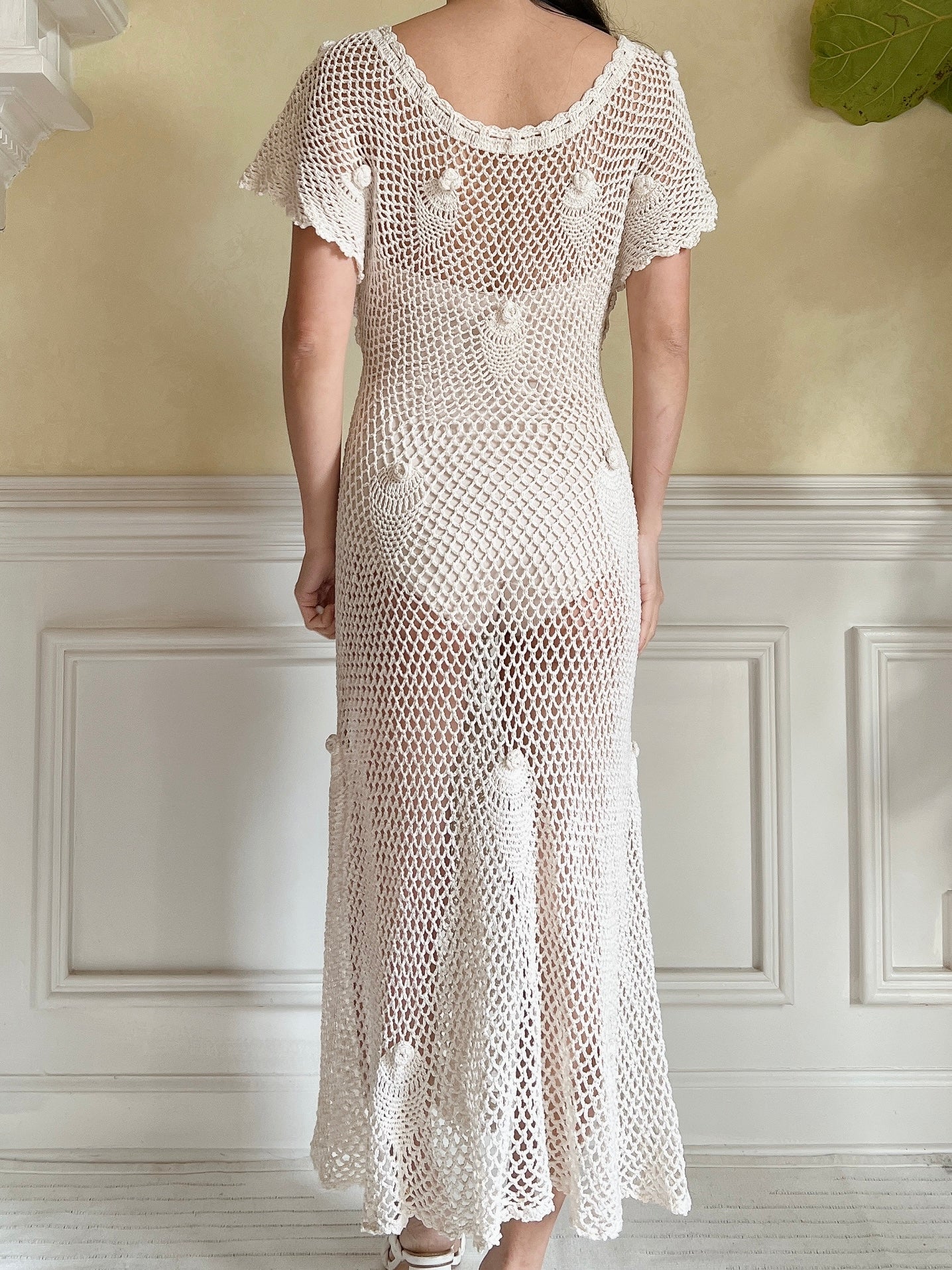 Vintage Crochet Dress - S-M