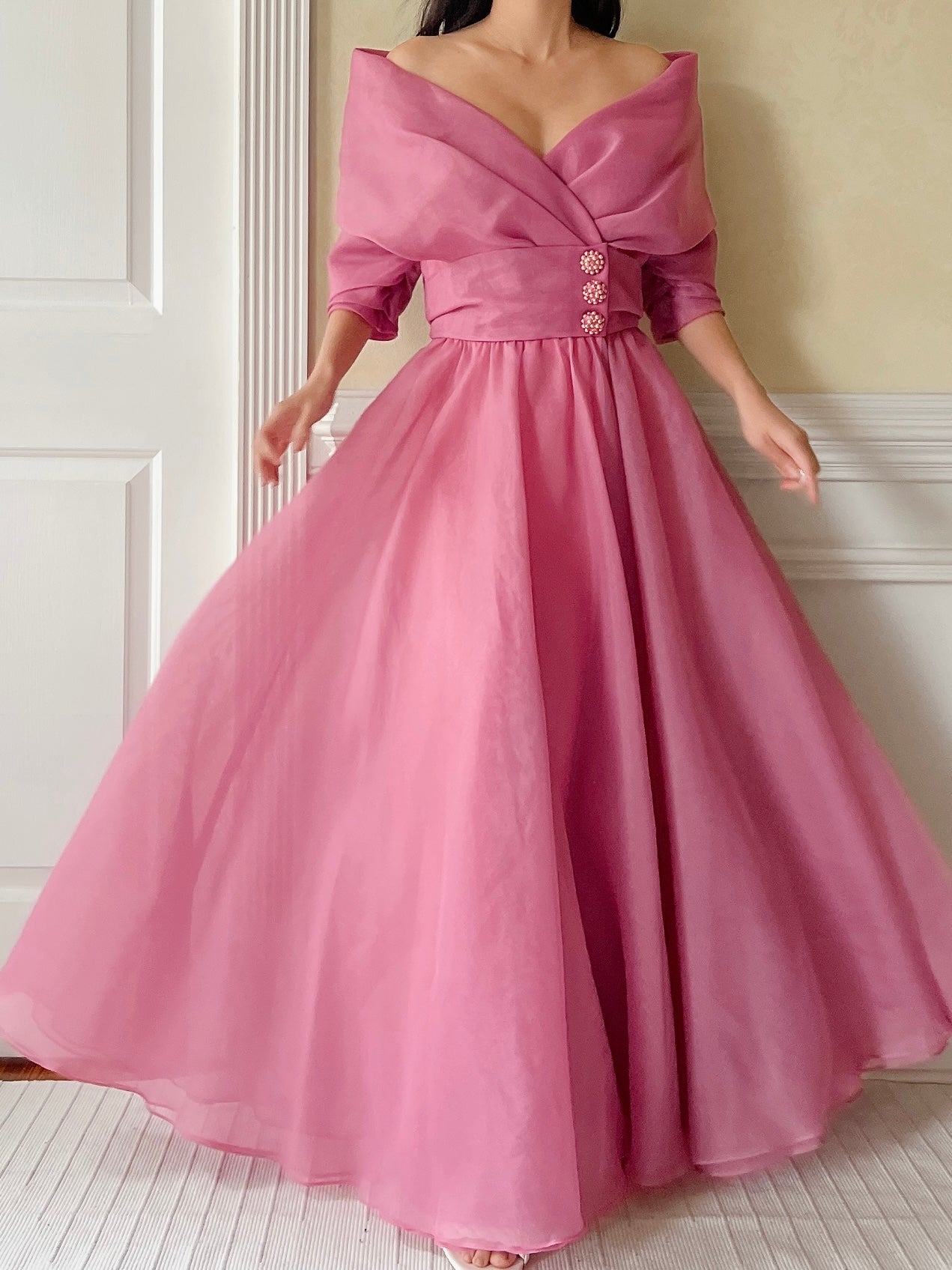 Vintage Organza Dress - S