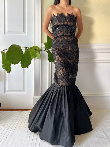 Vintage Strapless Gown - XS