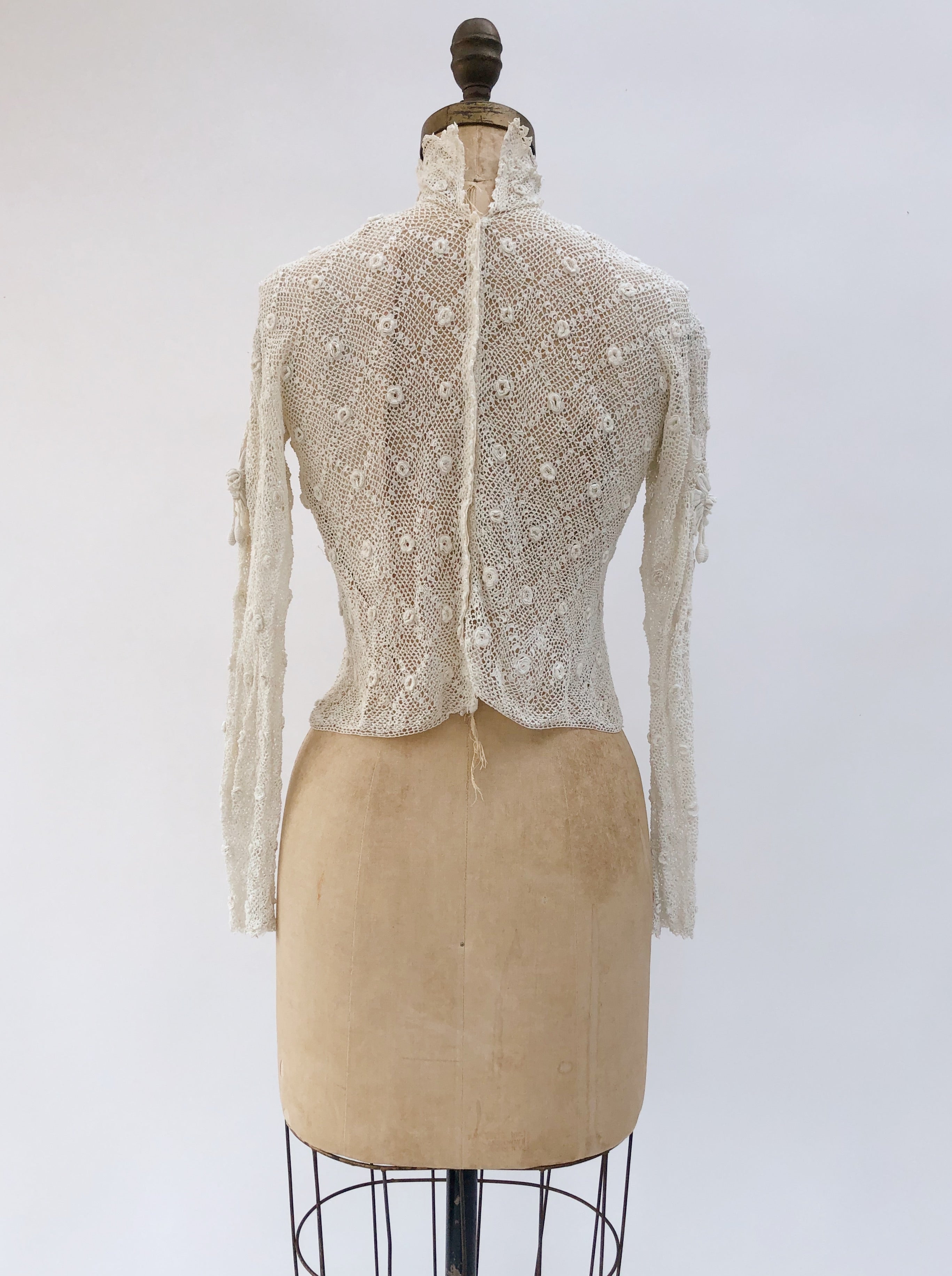 Antique Crochet Irish Lace Top - XS/S