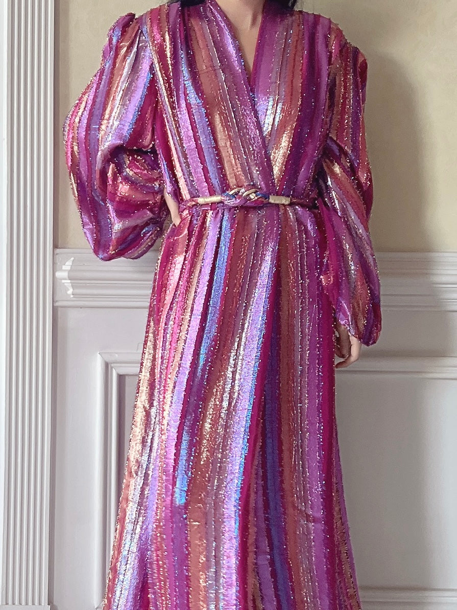 Vintage Victor Costa Lurex Gown - M/L
