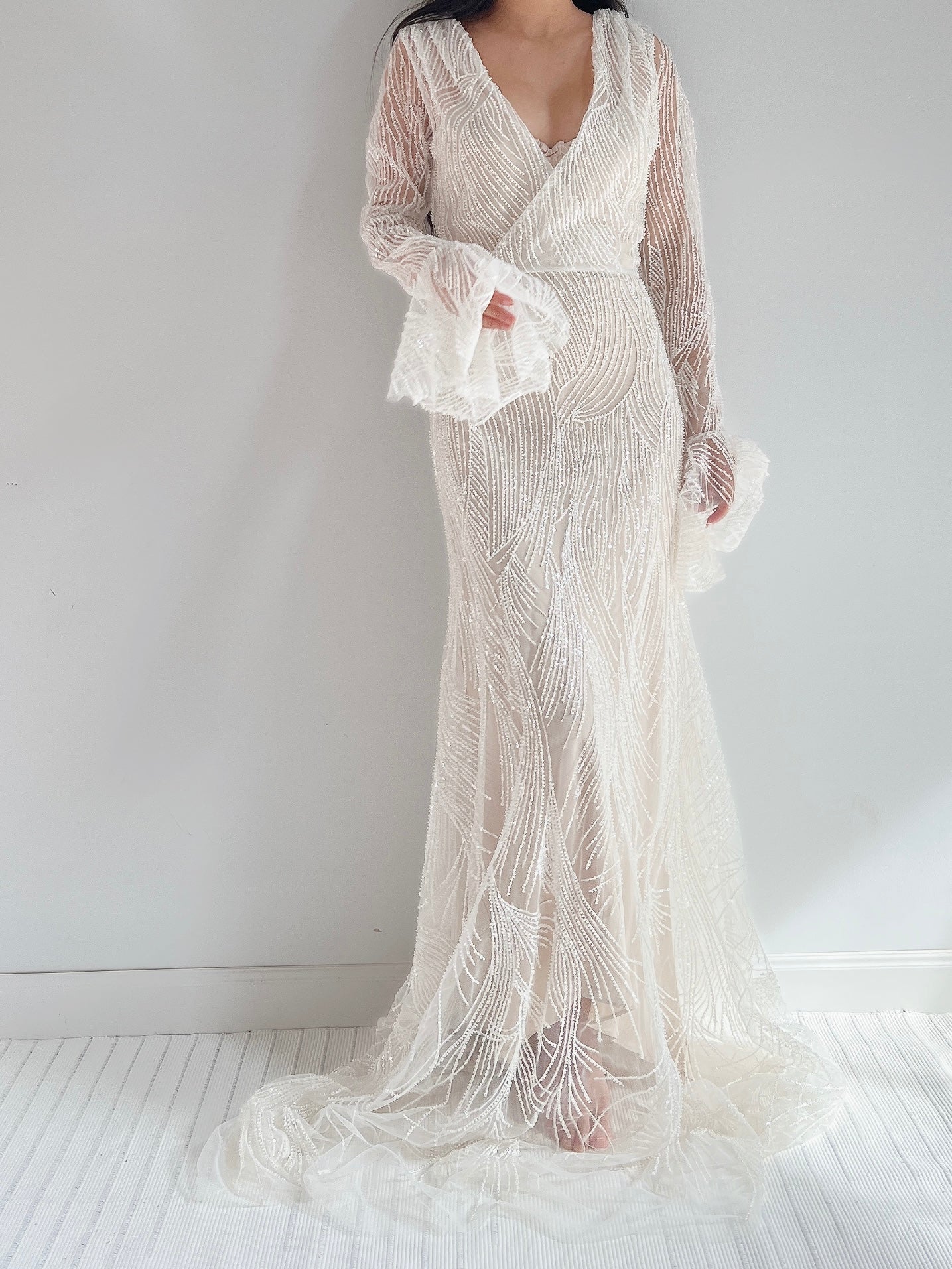GOSSAMER Heavily Beaded Gown - S/M