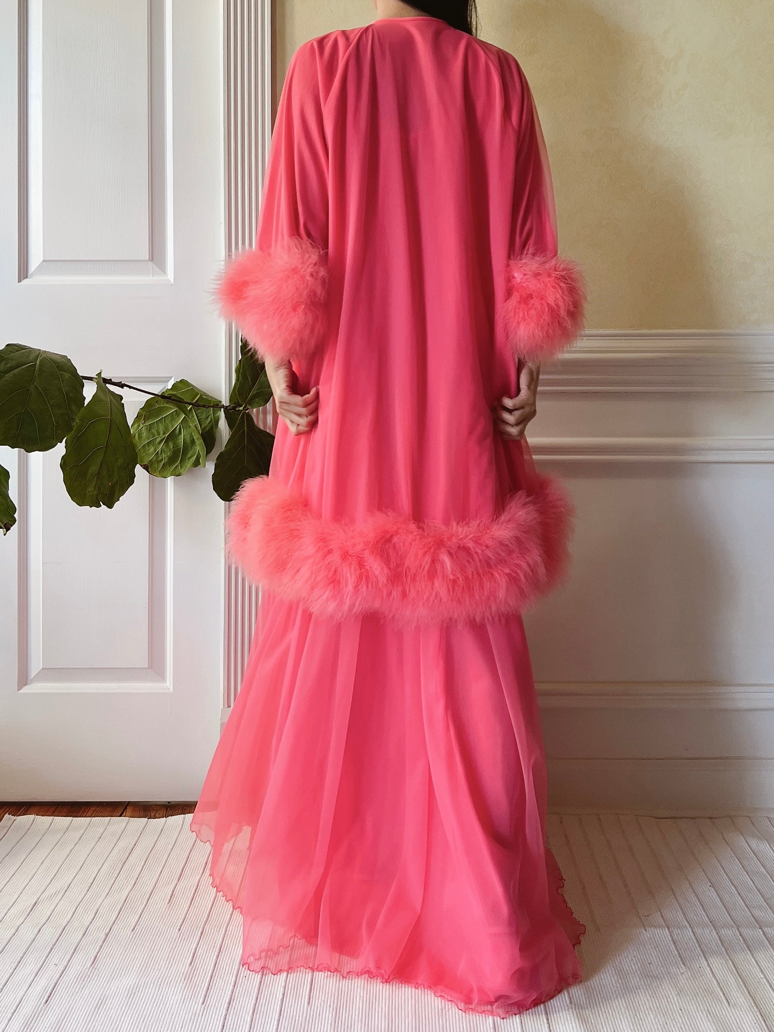 1960s Nylon Feather 2-Piece Set - OSFM