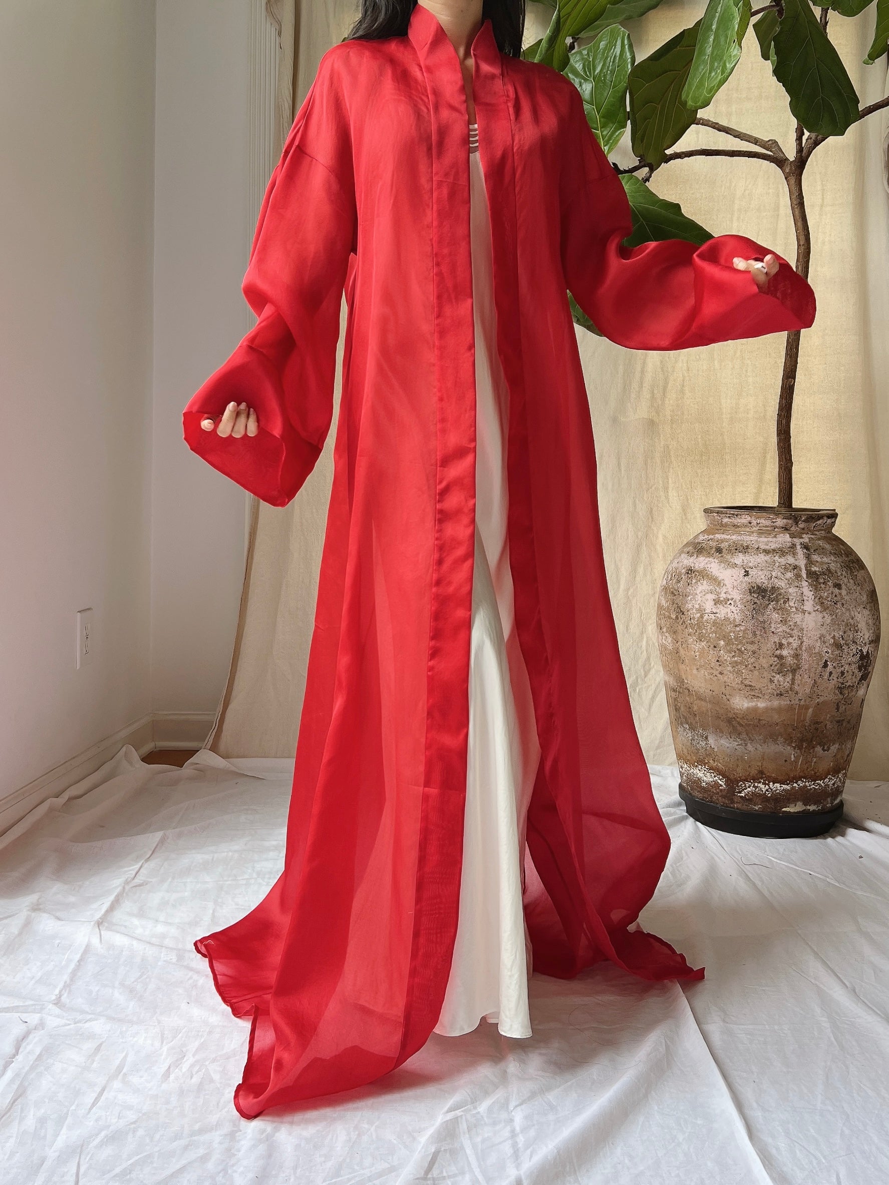 Vintage Silk Organza Duster - M/L