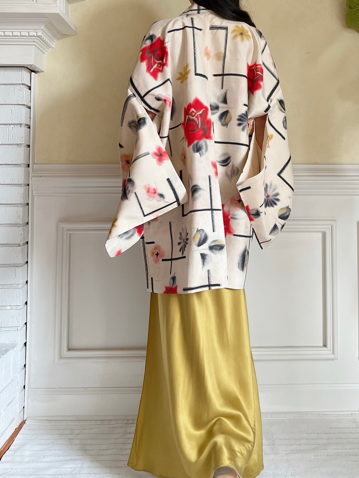 Vintage Pink Silk Kimono Jacket - OSFM